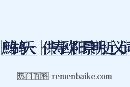 鹧鸪天·供寿欧阳景明近义词是什么意思的图片